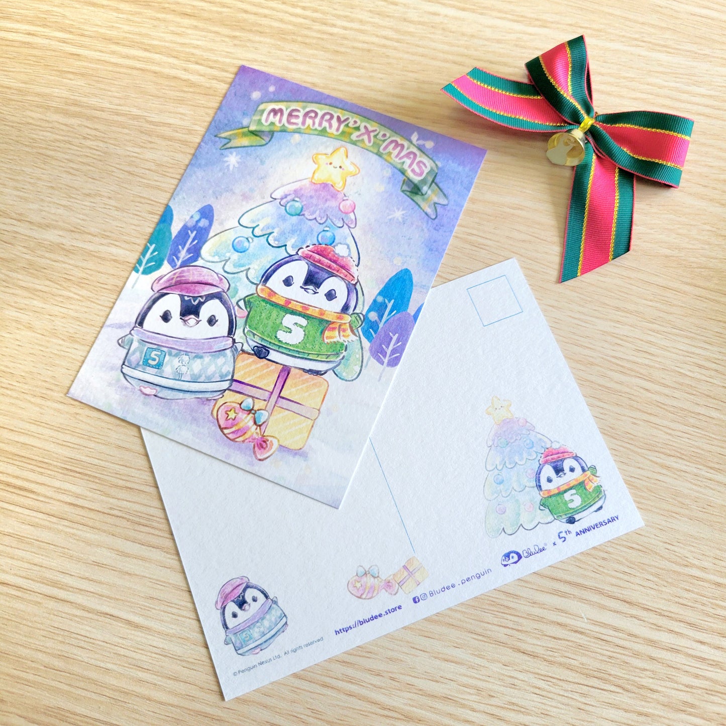 BluDee Christmas postcard V15 - 5 th Anniversary Version