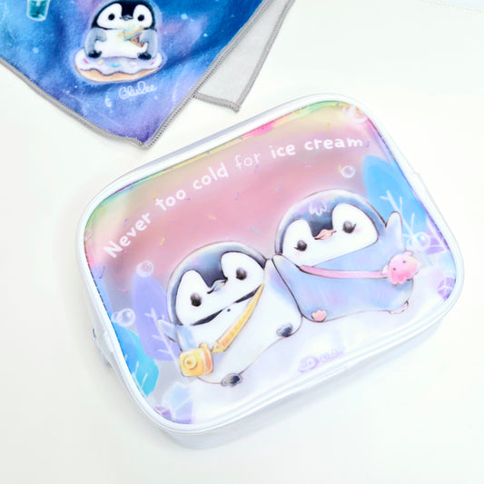 BluDee-磨砂透明旅行包包  - B )  Never too cold for ice cream