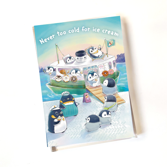 BluDee postcard –14 never too cold for icecream