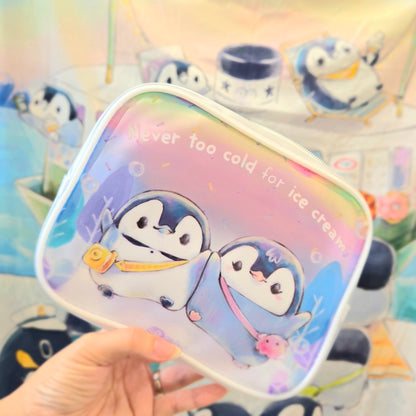 BluDee-磨砂透明旅行包包  - B )  Never too cold for ice cream